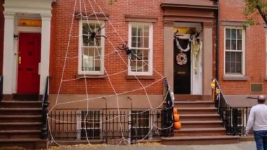 Cadılar Bayramı dekorasyon konsepti. Cadılar Bayramı partisi ve Jack O Lantern Usa. seçmeler konsepti. Cadılar Bayramı partisi ve New York 'ta Jack O Fenerleri