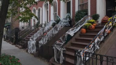 Cadılar Bayramı dekorasyon konsepti. Cadılar Bayramı partisi ve Jack O Lantern Usa. seçmeler konsepti. Cadılar Bayramı partisi ve New York 'ta Jack O Fenerleri