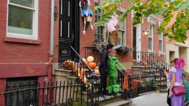 Halloween Dhalloween Concepto Decoraciones Fiesta Halloween Jack Lanterns Usa Concepto — Vídeo de stock