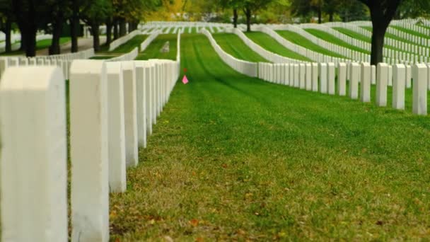 Cimetière Militaire Américain Créé Pendant Guerre Civile Tombes Anciens Combattants — Video