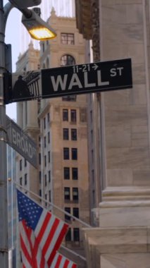 New York Borsası, Wall st, New York, ABD. Ekonomik kriz borsası iş dünyasındaki küresel para iflası kavramının çöküşü. Mali kriz konsepti, Küresel Ekonomik Kriz. İş konsepti.