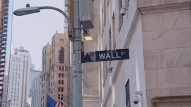 New York Borsası, Wall st, New York, ABD. Ekonomik kriz borsası iş dünyasındaki küresel para iflası kavramının çöküşü. Mali kriz konsepti, Küresel Ekonomik Kriz. İş konsepti.