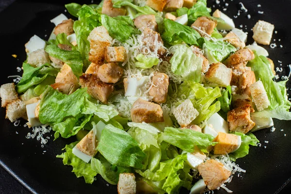 Salada Caesar Prato Close — Fotografia de Stock