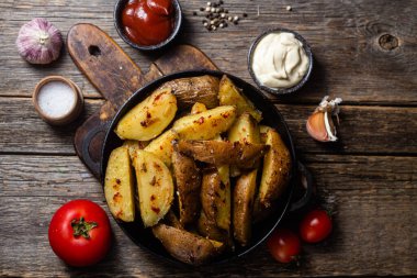 Soslu fırında patates.