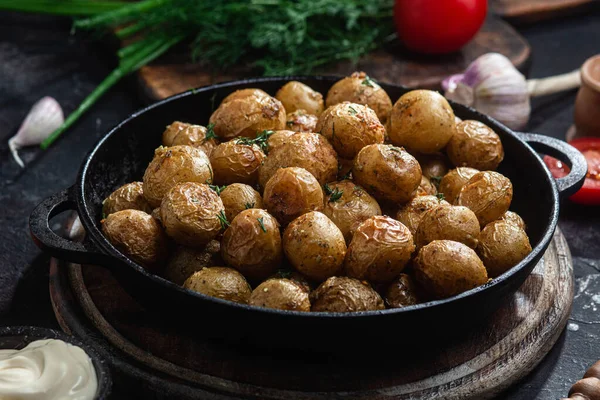 Baked New Potatoes Bowl — Stock Photo, Image