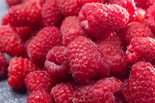 ripe raspberries close-up. raspberry macro background