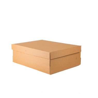 Beyaz arkaplanda karton kutu