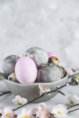 Güzel Paskalya yumurtaları. Paskalya tatili. Kartpostal