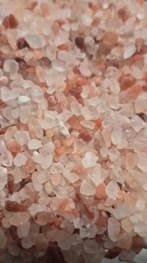 Himalaya kaba pembe tuzu yakın çekim. Tuz dokusu kapat