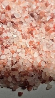 Himalaya kaba pembe tuzu yakın çekim. Tuz dokusu kapat
