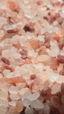 Himalaya kaba pembe tuzu yakın çekim. Tuz dokusu kapat