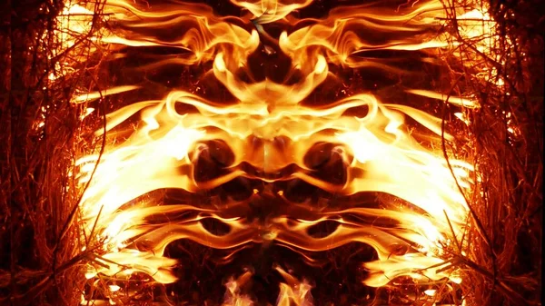 Beautiful Flame Shaped Imagined Hell Showing Dangerous Fiery Fervor Black — Stock Photo, Image