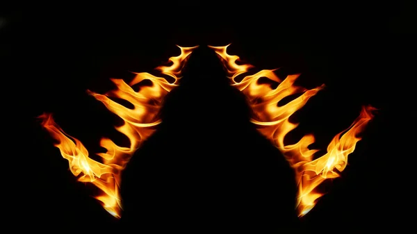 Beautiful Flame Shaped Imagined Hell Showing Dangerous Fiery Fervor Black — Stock Photo, Image