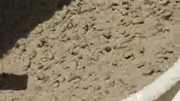 Güçlü Karıştırma Betonu Karıştıran Çimentoyu Kapat — Stok video