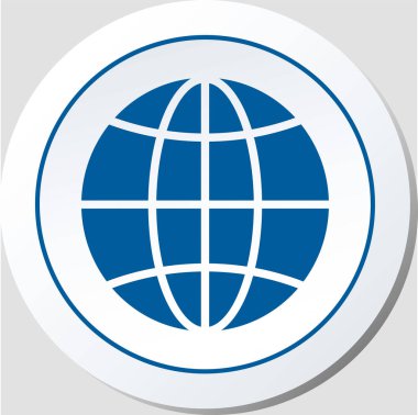 Dünya Çapında Okşa Web Simgesi Vektör Grafiği