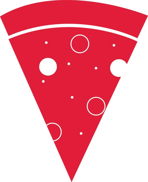 Pizza Slice Εικονίδιο Διάνυσμα Εικονογράφηση — Διανυσματικό Αρχείο
