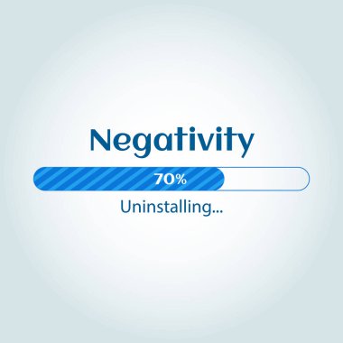 Negativity Uninstalling vector illustration graphic eps clipart