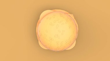 Satranç hamburgeri konsepti 3D simge gibi yazdır sarı renkli katı arkaplan üzerine izole edilmiş 3D görüntüleme kamerası