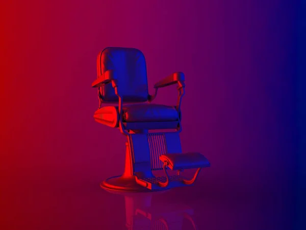 Luxe Dure Neon Stijl Blauw Paars Rood Kleur Babe Fauteuil — Stockfoto