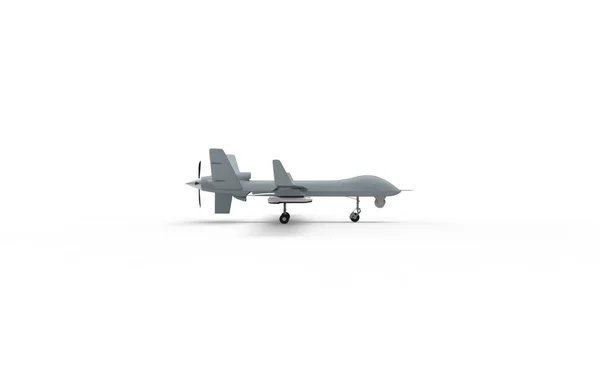 Aeromobile Drone Esercito Forza Atomica Isolato Sfondo Bianco Attacco Intelligence — Foto Stock