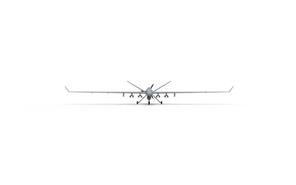 Aeronaves Exército Drone Força Atômica Isolada Fundo Branco Para Ataque — Fotografia de Stock
