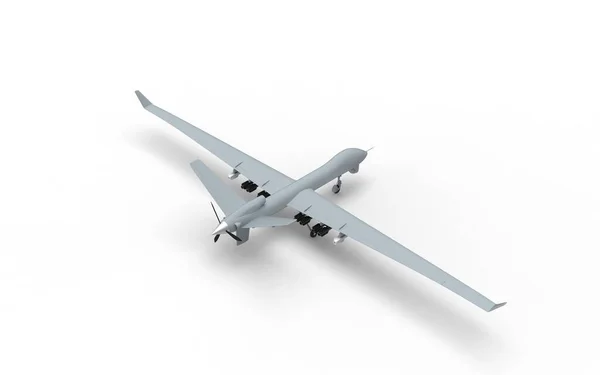 Drone Armée Air Force Atomique Isolé Sur Fond Blanc Pour — Photo
