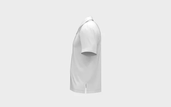 Polo Blanco Blanco Maqueta Con Espacio Vacío Para Usted Logotipo —  Fotos de Stock