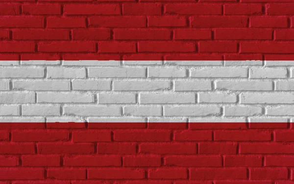 Картина Национальным Флагом Австрии Старой Кирпичной Текстурной Стене Трещинами Конкретной — стоковое фото