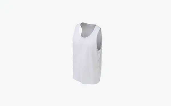 Neck Style Sleeveless White Shirt Mockup Isolated White Solid Background — Stock Photo, Image