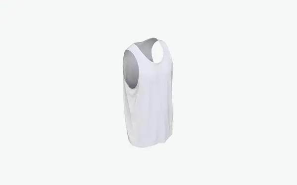 Hals Rund Stil Ärmellose Weiße Shirt Attrappe Isoliert Auf Weißem — Stockfoto
