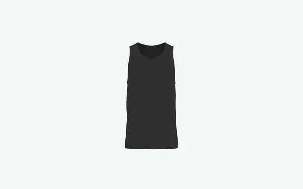 Sportswear Top Αμάνικο Πολυτελές Μαύρο Shirt Απομονωμένο Mockup Γυναίκες Και — Φωτογραφία Αρχείου
