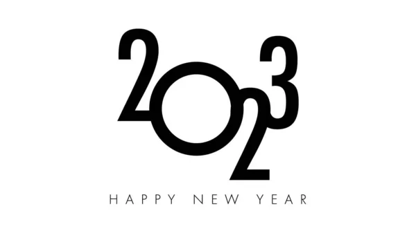 Bonne Année 2023 Sur Fond Blanc Plat Design Moderne Illustration — Image vectorielle