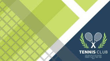 Tenis kortu, çevrimiçi spor etkinliklerinde kullanılacak resimler, İllüstrasyon Vektörü EPS 10