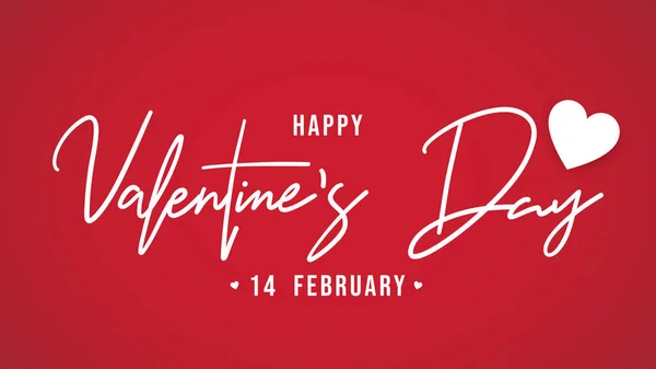 Happy Valentine Day Kalligraphie Hintergrund Mit Hintergrund Für Den Februar — Stockvektor