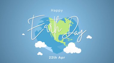 Arka planda mutlu Dünya Günü, 22 Mart, Vektör illüstrasyon EPS 10