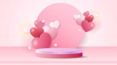 Elements Valentines Day  background ,for February 14 Valentines Day , Vector illustration EPS 10