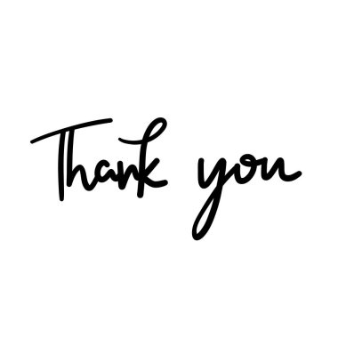 Thank you,brush calligraphy, Handwritten ink lettering. Hand drawn design elements,Vector typography quote isolated on white background ,Vector illustration EPS 10