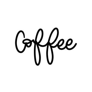 coffee,brush calligraphy, Handwritten ink lettering. Hand drawn design elements,Vector typography quote isolated on white background ,Vector illustration EPS 10