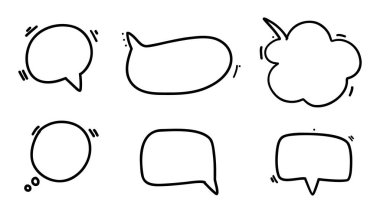 Talk box message ,Hand drawn design elements , Flat Modern design isolated on white background ,Vector illustration EPS 10