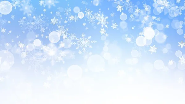 Kerstachtergrond Met Sneeuwvlokken Sneeuw — Stockfoto