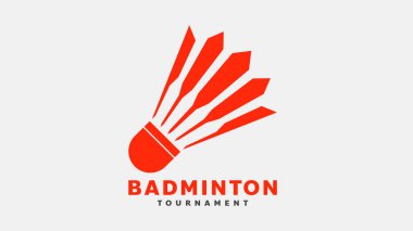 Shuttlecock simgesi vektörü, modern tasarım ve beyaz arkaplanda izole edilmiş güzel renkler, illüstrasyon Vector EPS 10, Badminton Şampiyonası Logosu için kullanılabilir