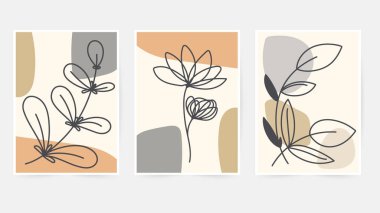 Minimal stylish cover template , Shapes set on white background. Hand draw abstract design elements in pastel colors  , illustration Vector EPS 10