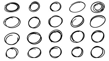 Çember El çizilmiş vektör illüstrasyonunu EPS 10 olarak ayarla