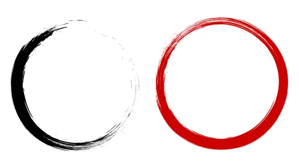 Handgeschriebenes Kreissymbol Japans Vektorillustration Eps — Stockvektor