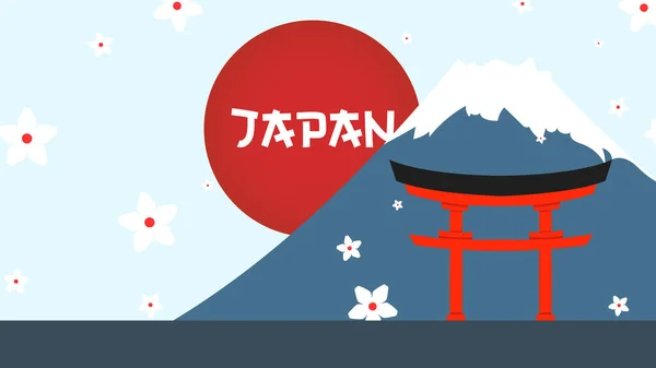 Japan Tourismus Broschüre Vorlage Symbol Von Japan Vektorillustration Eps — Stockvektor