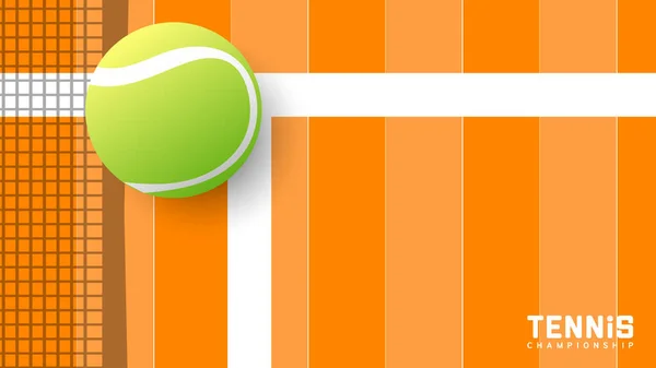 Modèle Balle Tennis Raquette Tennis Vecteur Symbole Style Conception Plate — Image vectorielle
