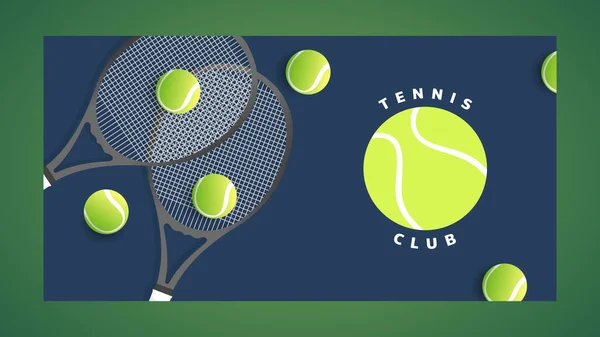 Symbolvektor Für Tennisball Und Tennisschläger Einfacher Flacher Design Stil Illustrationen — Stockvektor