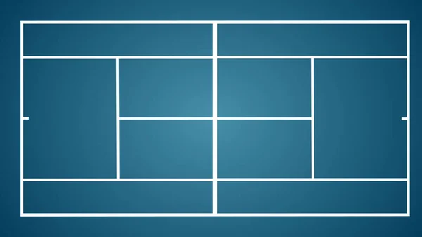 テニスコートベクトル シンプルなフラットデザインスタイル オンラインスポーツイベントで使用するためのイラスト イラストベクトルEps — ストックベクタ