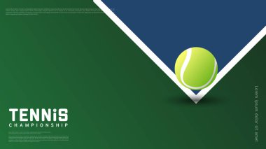 Çevrimiçi spor etkinliklerinde kullanılacak tenis topu arka plan resimleri, Görüntü Vektörü EPS 10