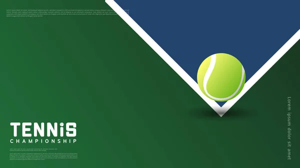 Ballon Tennis Ligne Fond Court Tennis Illustrations Pour Une Utilisation — Image vectorielle